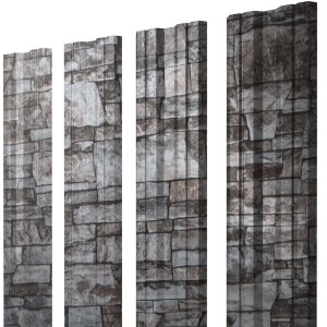 Штакетник Twin с прямым резом 0,45 Print Elite Fine Stone TwinColor