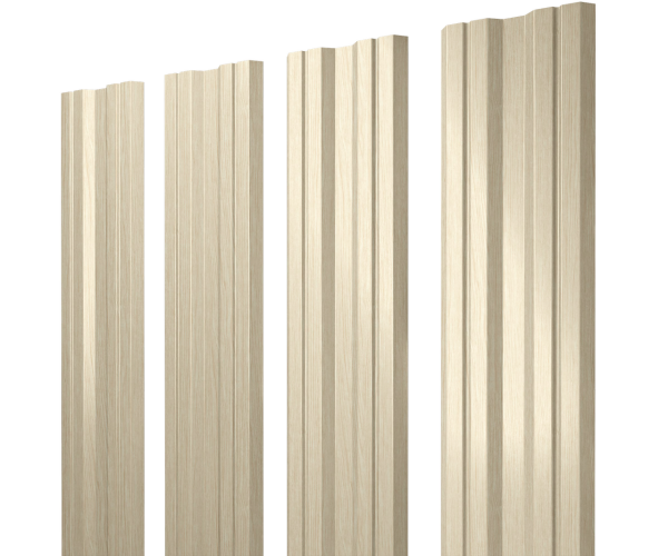 Штакетник Twin с прямым резом 0,45 Print Elite Milky Wood Twin с прямым резомColor
