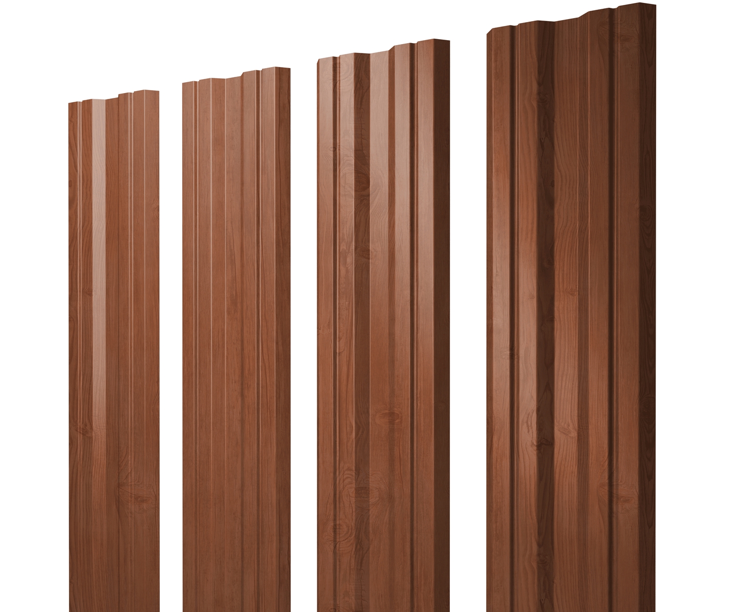 Штакетник Twin с прямым резом 0,45 Print Elite Rowan Twin с прямым резомColor