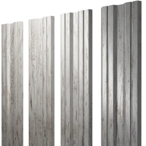 Штакетник Twin с прямым резом 0,45 Print Elite Snow Wood Twin с прямым резомColor