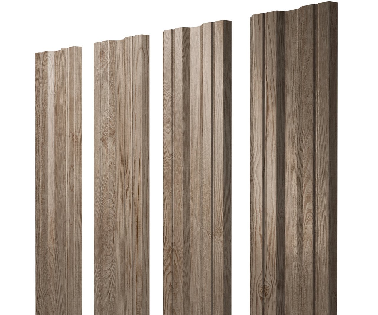 Штакетник Twin с прямым резом 0,45 Print Elite White Wood Twin с прямым резомColor