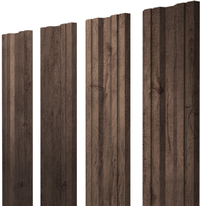 Штакетник Twin с прямым резом 0,45 Print Premium Almond Wood Fresh