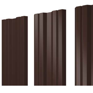 Штакетник Twin с прямым резом 0,5 PurPro Matt 275 RAL 8017 шоколад