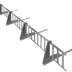 Снегозадержатель решетчатый на натуральную черепицу 9006 (для проф. до 50мм) комплект