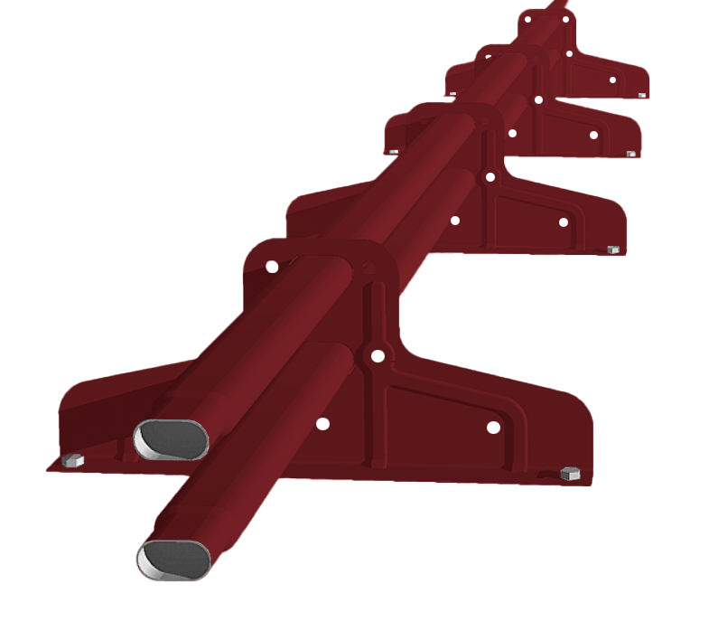 Снегозадержатель Стандарт Т4 d 40х20 RAL 3005 (3м)