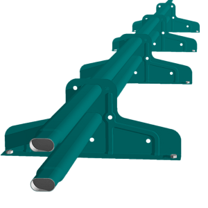 Снегозадержатель Стандарт Т4 d 40х20 RAL 5021 (3м)