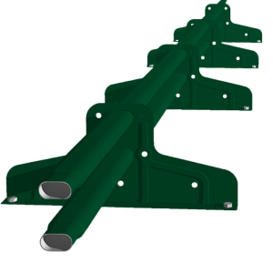 Снегозадержатель Стандарт Т4 d 40х20 RAL 6005 (3м)