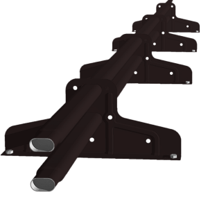 Снегозадержатель Стандарт Т4 d 40х20 RAL 9005 (3м)