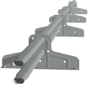 Снегозадержатель Стандарт Т4 d 40х20 RAL 9006 (3м)