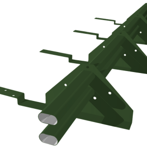 Снегозадержатель трубчатый для композитной черепицы RAL 6020 (3м)