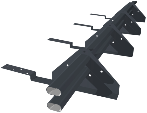 Снегозадержатель трубчатый для композитной черепицы RAL 7024 (3м)
