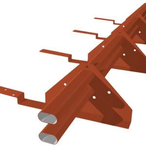 Снегозадержатель трубчатый для композитной черепицы RAL 8004 (3м)
