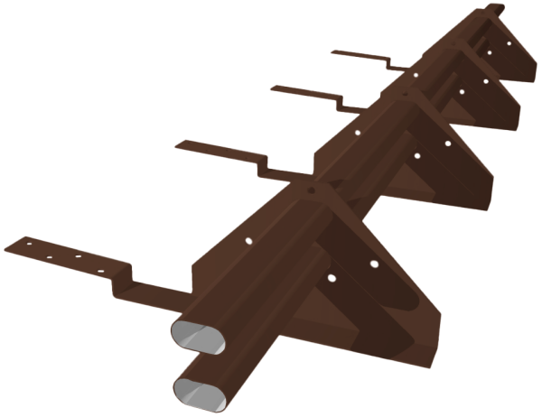 Снегозадержатель трубчатый для композитной черепицы RAL 8017 (3м)