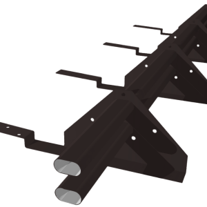 Снегозадержатель трубчатый для композитной черепицы RAL 8019 (3м)