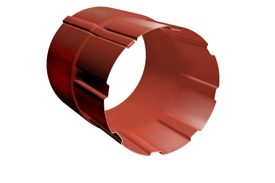 Соединитель трубы GL PU 90 мм RAL 8004 терракота