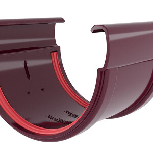 Соединитель желобов Дизайн 135 ПВХ Grand Line бордо (RAL 3005)