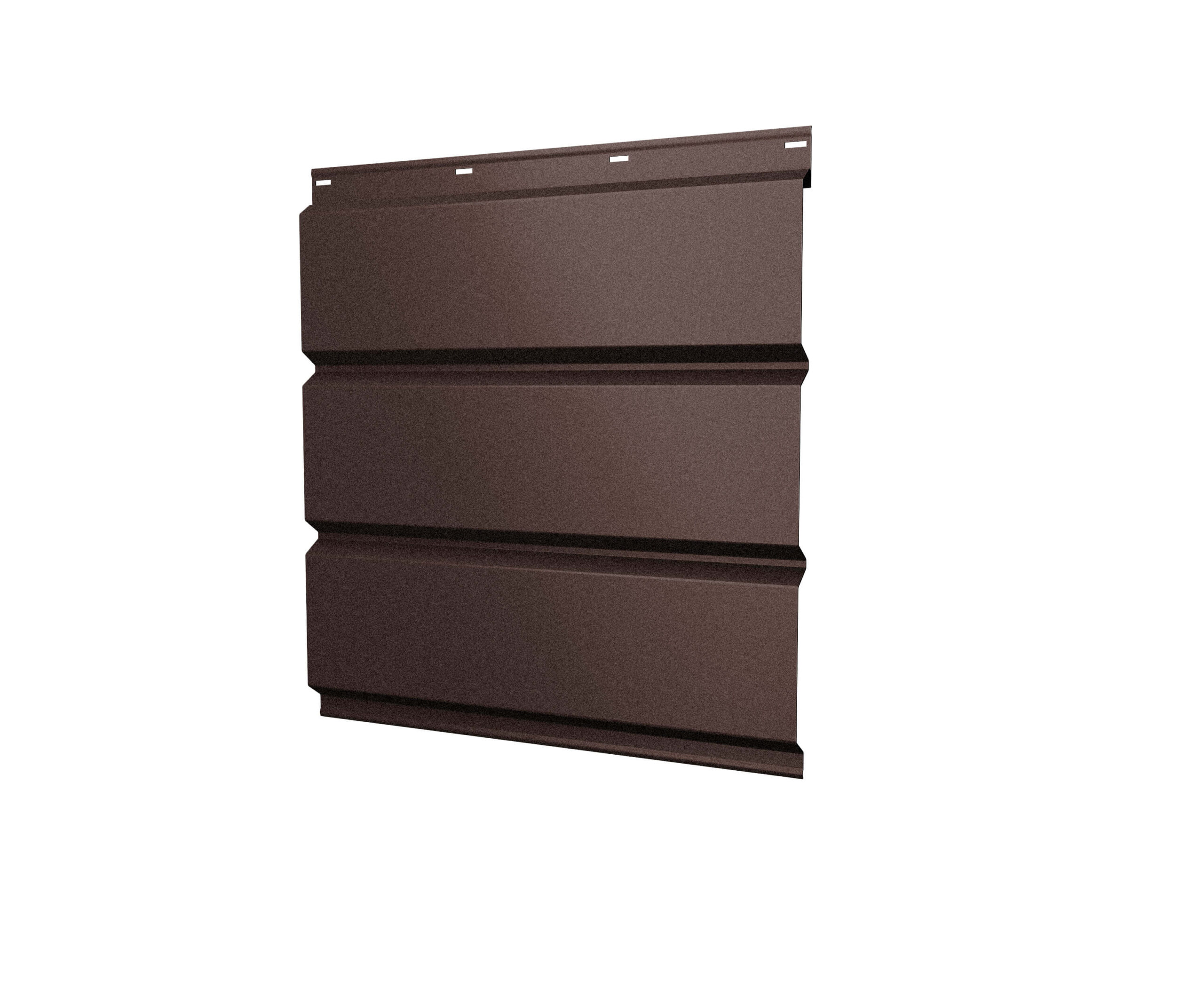 Софит металлический без перфорации 0,5 GreenCoat Pural BT с пленкой RR 887 шоколадно-коричневый (RAL 8017 шоколад)