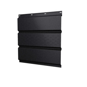 Софит металлический центральная перфорация 0,45 Drap с пленкой RAL 9005 черный