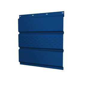 Софит металлический центральная перфорация 0,45 PE с пленкой RAL 5005 сигнальный синий