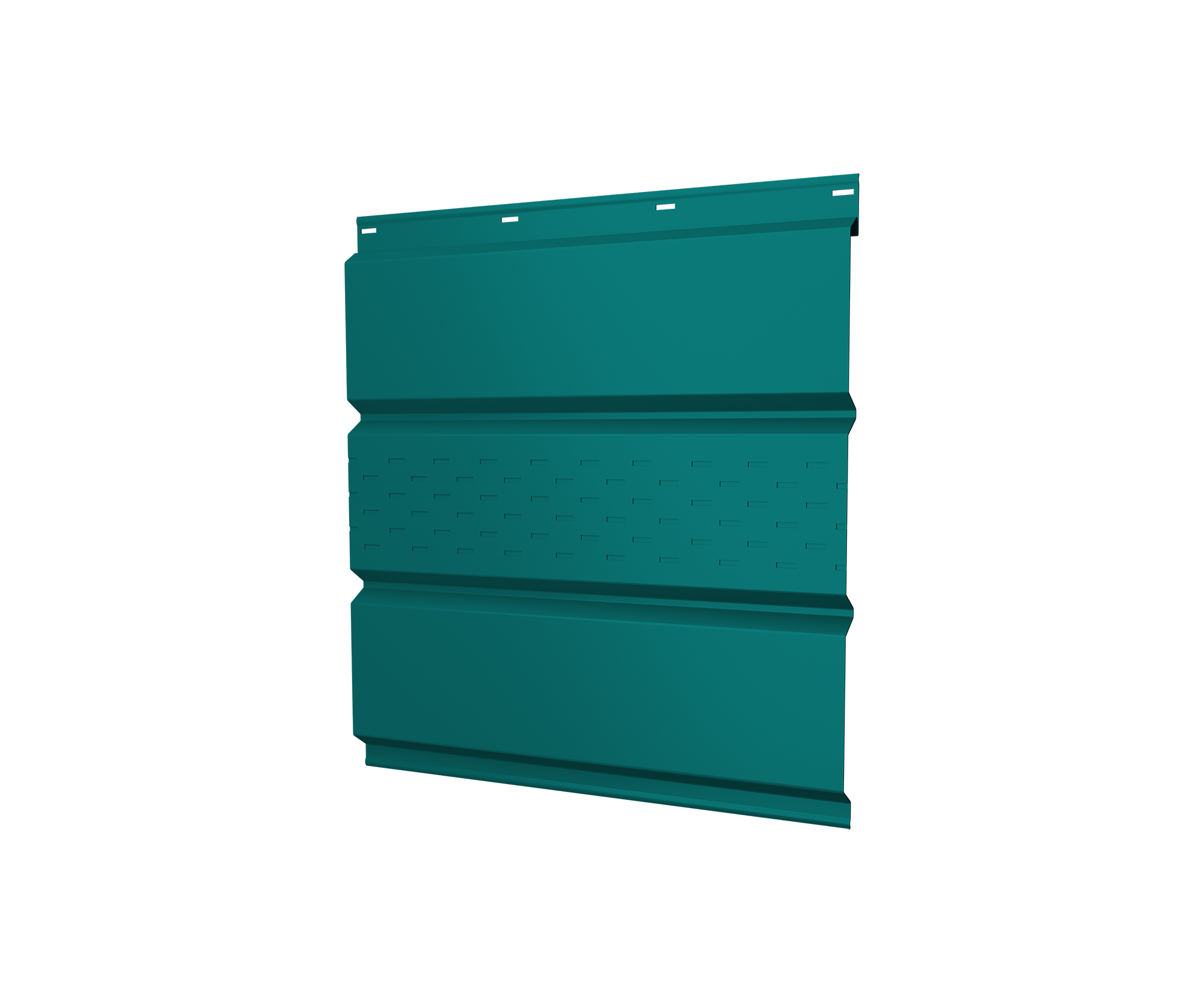 Софит металлический центральная перфорация 0,45 PE с пленкой RAL 5021 водная синь