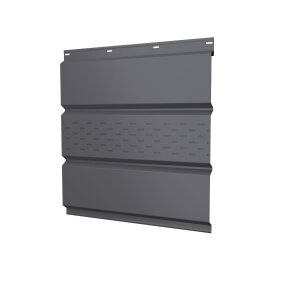 Софит металлический центральная перфорация 0,45 PE с пленкой RAL 7004 сигнальный серый