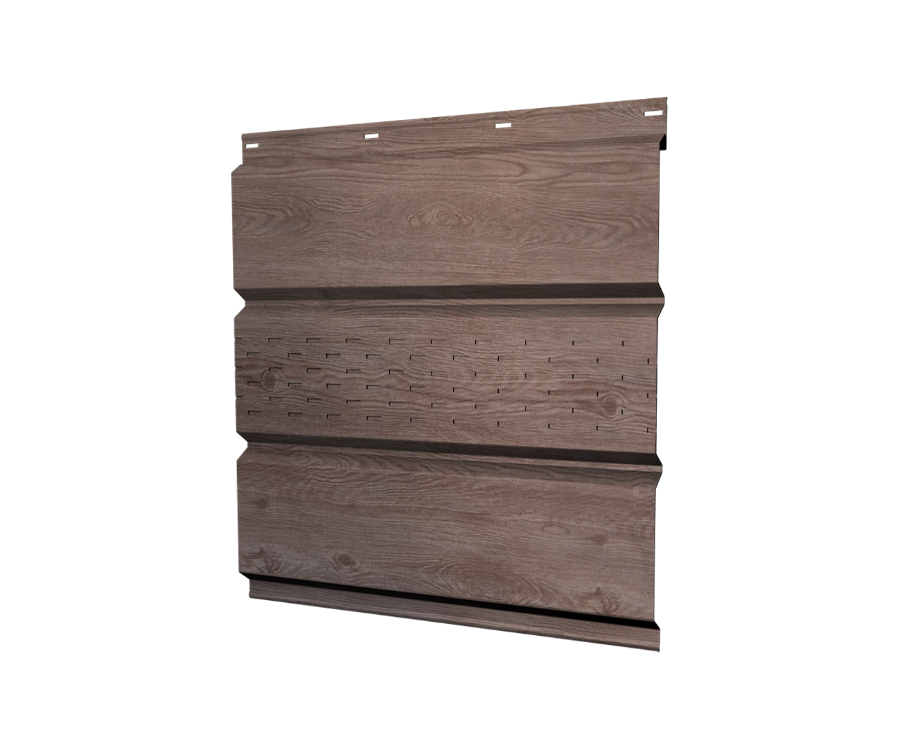 Софит металлический центральная перфорация 0,45 Print Elite с пленкой White Wood TwinColor