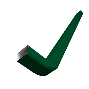 Труба гофрированная Vortex Lite 76х102х3000мм с коленом PE RAL 6005 зеленый мох