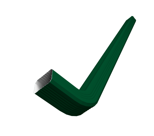 Труба гофрированная Vortex Lite 76х102х3000мм с коленом PE RAL 6005 зеленый мох