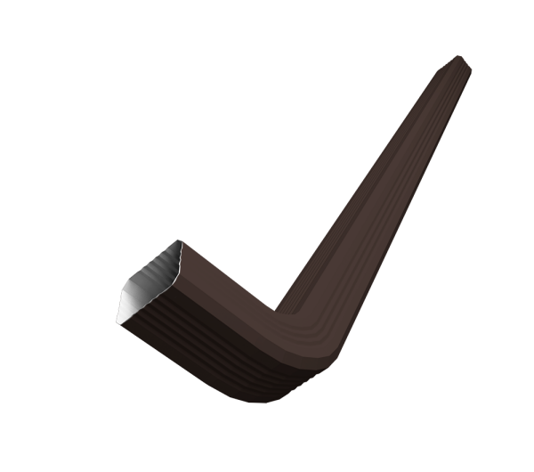 Труба гофрированная Vortex Lite 76х102х3000мм с коленом PE RR 32 темно-коричневый