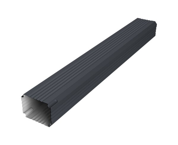 Труба гофрированная Vortex Lite Matt 76х102х1000мм RAL 7024 мокрый асфальт