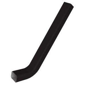 Труба гофрированная Vortex Lite Matt 76х102х1000мм с коленом RAL 9005 черный