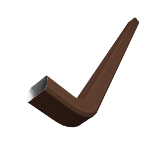 Труба гофрированная Vortex Lite Matt 76х102х3000мм с коленом RAL 8017 шоколад