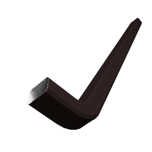 Труба гофрированная Vortex Lite Matt 76х102х3000мм с коленом RAL 9005 черный