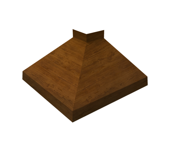 Угол отлива внешний 100 0,45 Print Elite с пленкой Golden Wood TwinColor