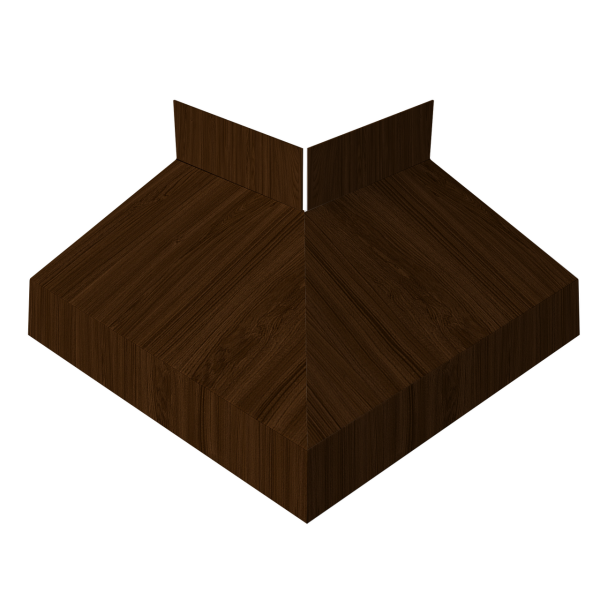 Угол отлива внешний 50 0,45 Print Elite с пленкой Choco Wood TwinColor