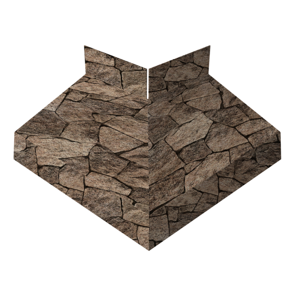 Угол отлива внешний 50 0,45 Print Elite с пленкой King Stone TwinColor