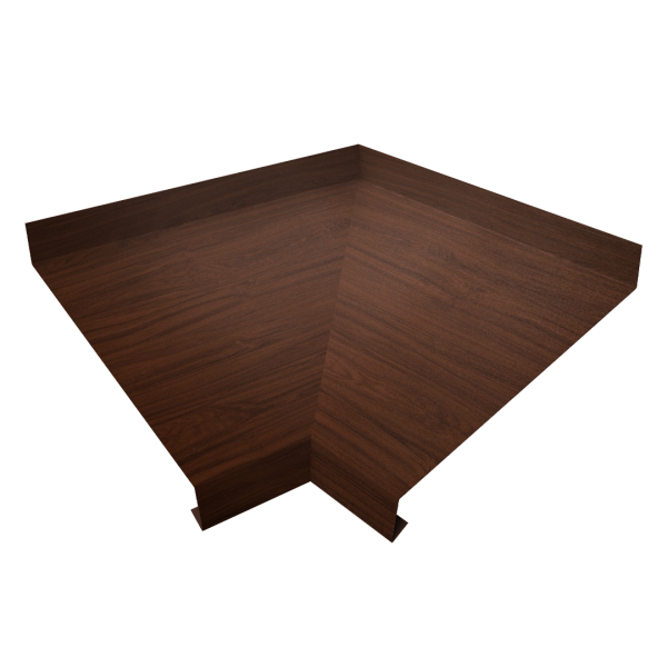 Угол отлива внутренний 150 0,45 Print Elite с пленкой Choco Wood TwinColor