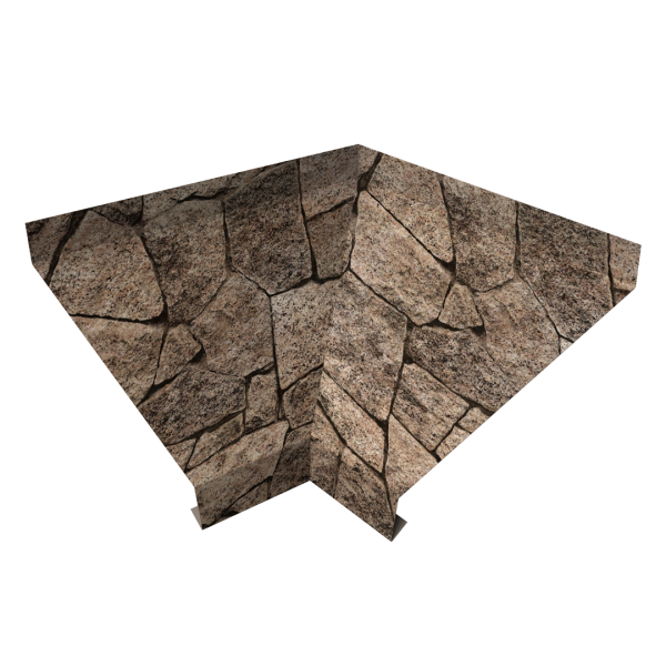 Угол отлива внутренний 150 0,45 Print Elite с пленкой King Stone TwinColor