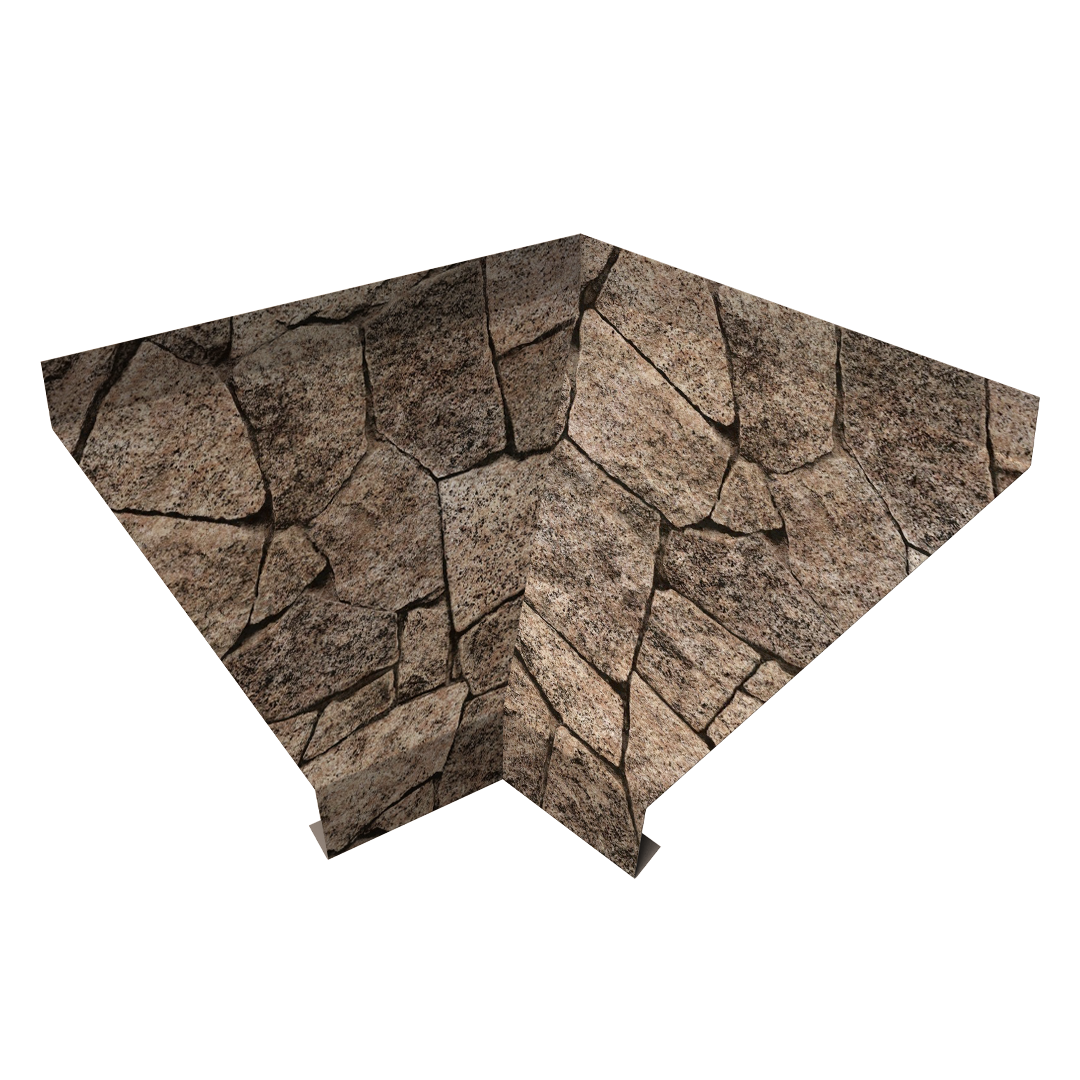 Угол отлива внутренний 150 0,45 Print Elite с пленкой King Stone TwinColor