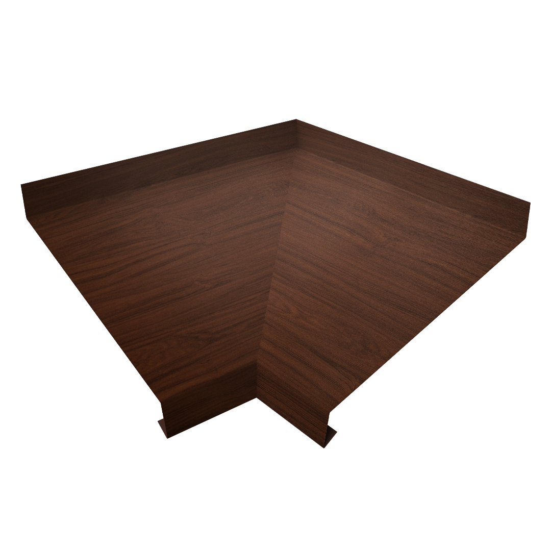 Угол отлива внутренний 200 0,45 Print Elite с пленкой Choco Wood TwinColor