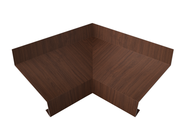 Угол отлива внутренний 50 0,45 Print Elite с пленкой Choco Wood TwinColor