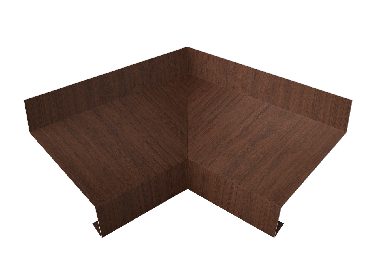 Угол отлива внутренний 50 0,45 Print Elite с пленкой Choco Wood TwinColor