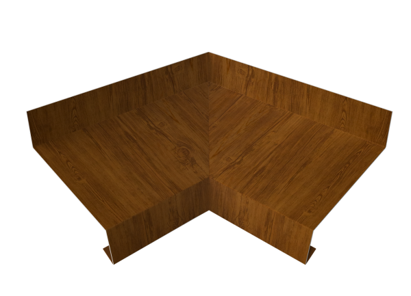 Угол отлива внутренний 50 0,45 Print Elite с пленкой Golden Wood TwinColor