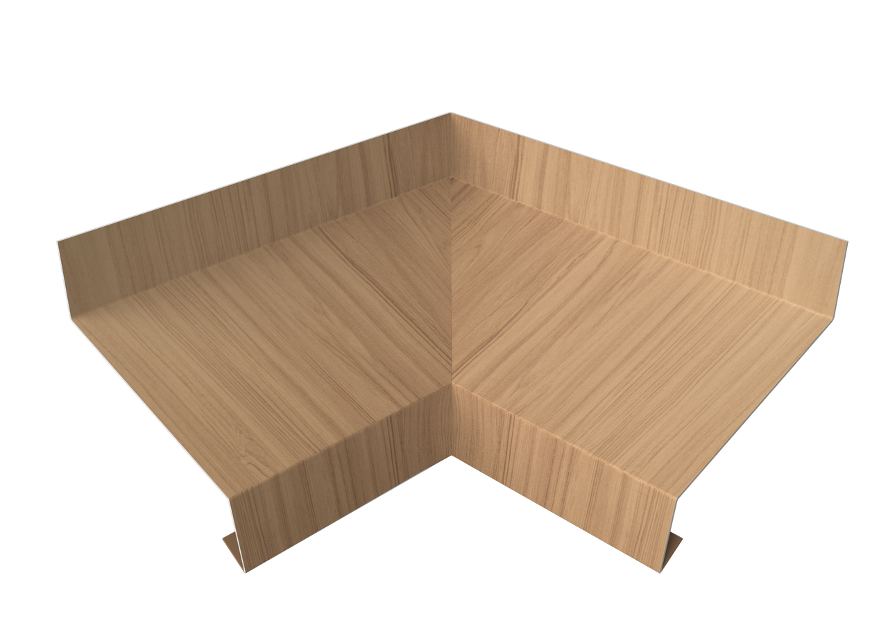 Угол отлива внутренний 50 0,45 Print Elite с пленкой Honey Wood TwinColor