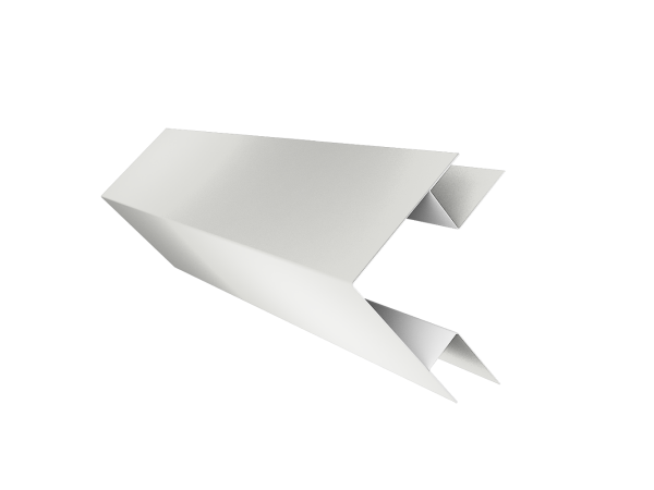 Угол внешний сложный 75х75 0,5 Satin с пленкой RAL 9003 сигнальный белый (3м)