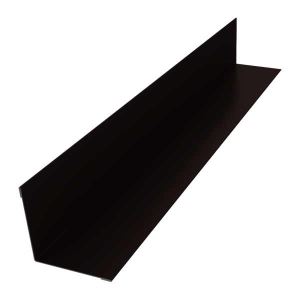 Угол внутренний 50х50 0,5 Satin с пленкой RAL 9005 черный (3м)