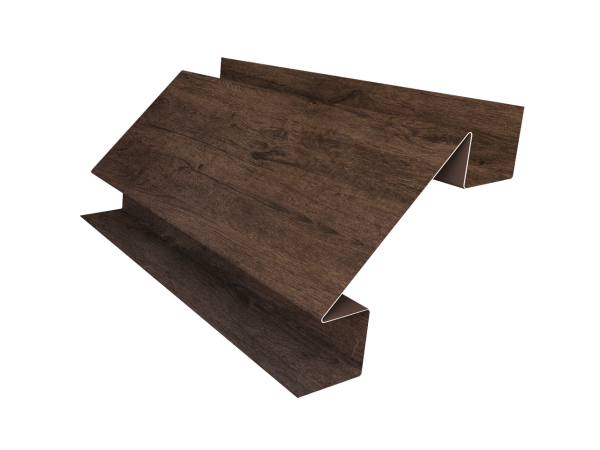 Угол внутренний сложный 75мм 0,45 Print Elite Antique Wood TwinColor (2м)