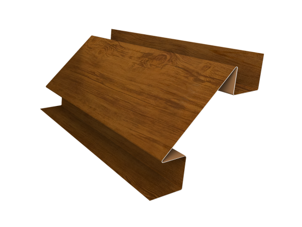 Угол внутренний сложный 75мм 0,45 Print Elite Golden Wood TwinColor (3м)