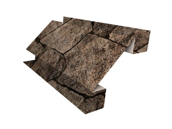 Угол внутренний сложный 75мм 0,45 Print Elite King Stone TwinColor (2м)