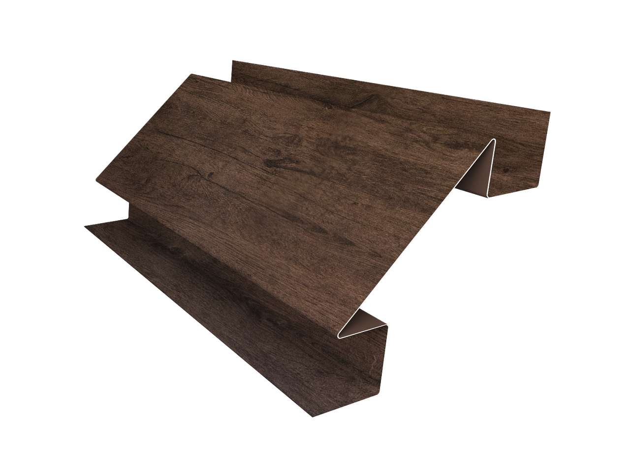 Угол внутренний сложный 75мм 0,45 Print Premium Antique Wood TwinColor (3м)